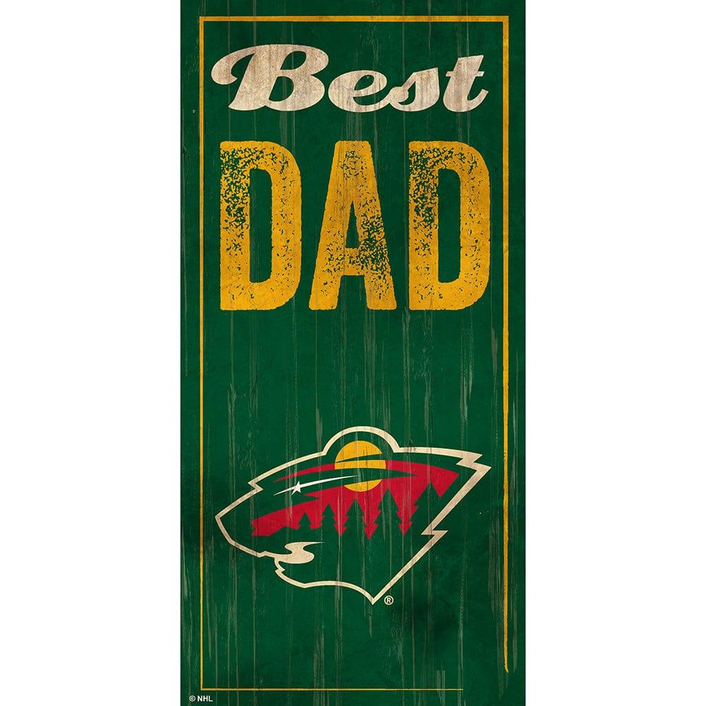 fan creations Minnesota Wild Best Dad 6x12 Sign