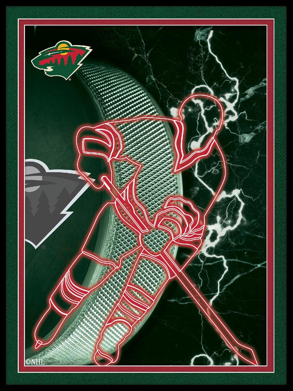 fan creations Minnesota Wild Neon Player 12x16