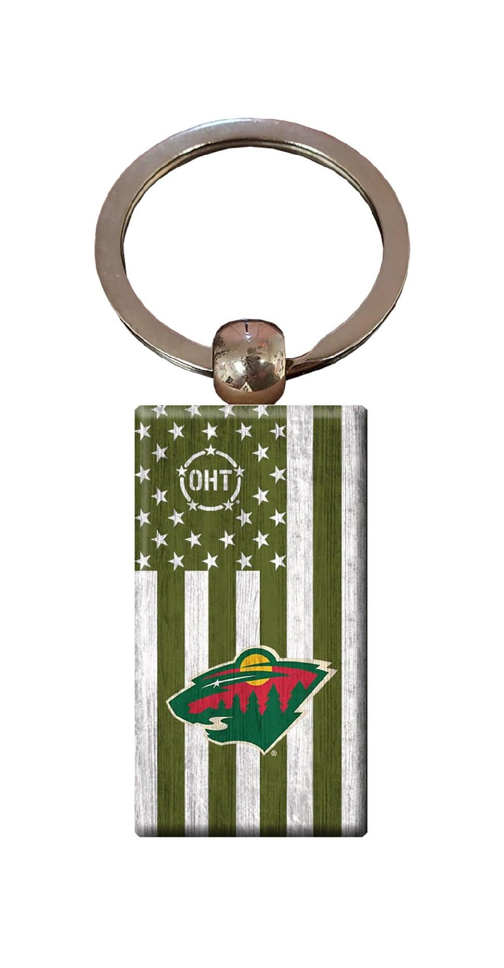 fan creations Minnesota Wild OHT Flag Keychain