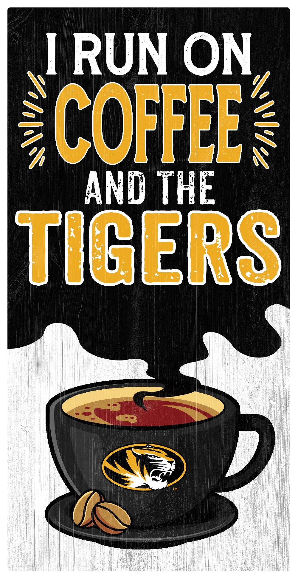 fan creations Missouri I Run On Coffee 6x12