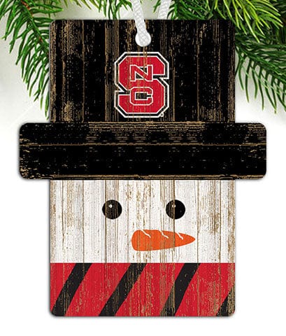Fan Creations NC State University Snowman Ornament