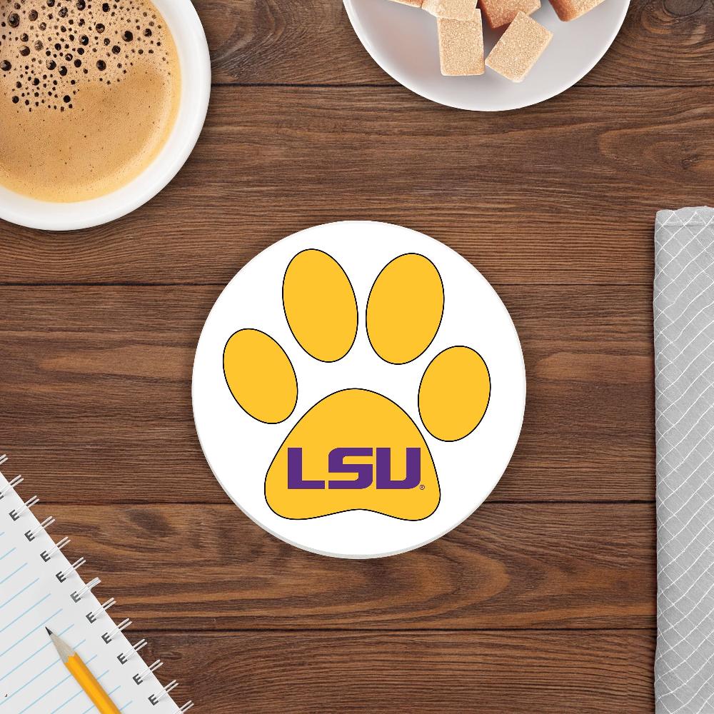 fan creations NCAA - LSU 4 in Round Dog Paw Coaster