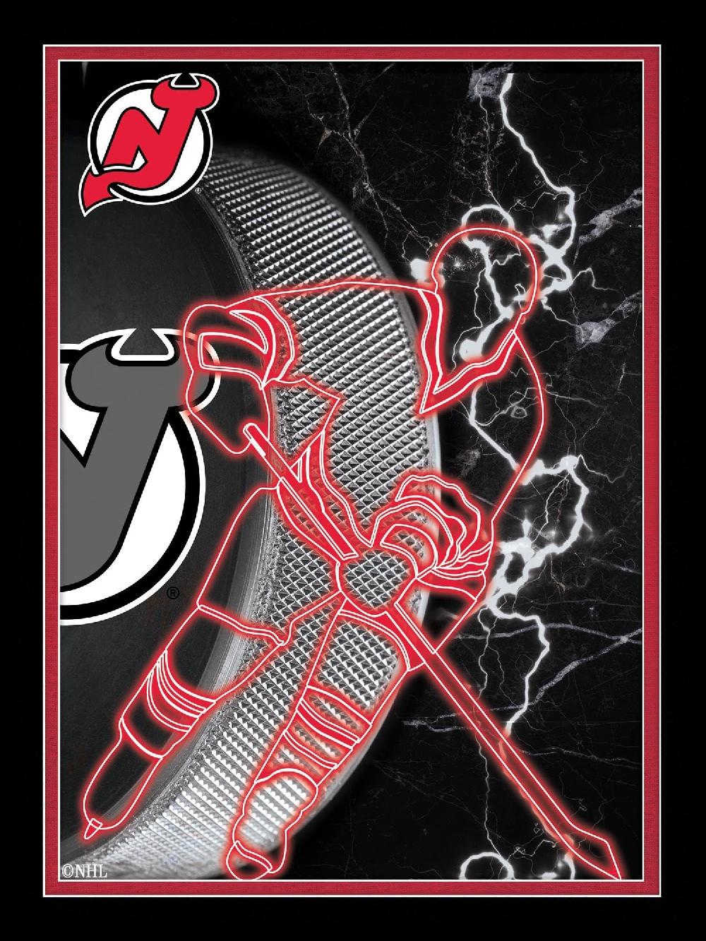 fan creations New Jersey Devils Neon Player 12x16