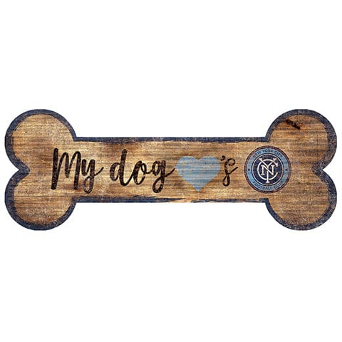 fan creations New York City FC Dog Bone Sign