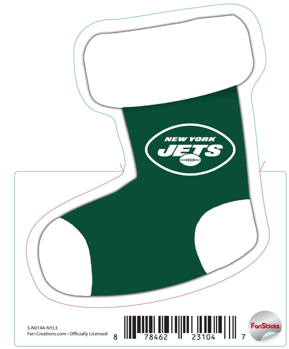 fan creations New York Jets 3in Decal Stocking