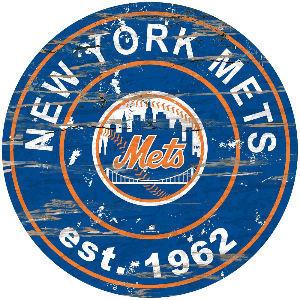 fan creations New York Mets Distressed 24" Circle