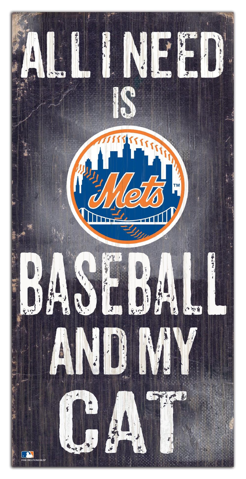 fan creations New York Mets My Cat 6x12 Sign