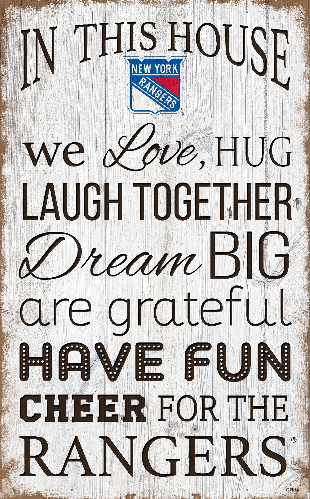 fan creations New York Rangers In This House 11x19