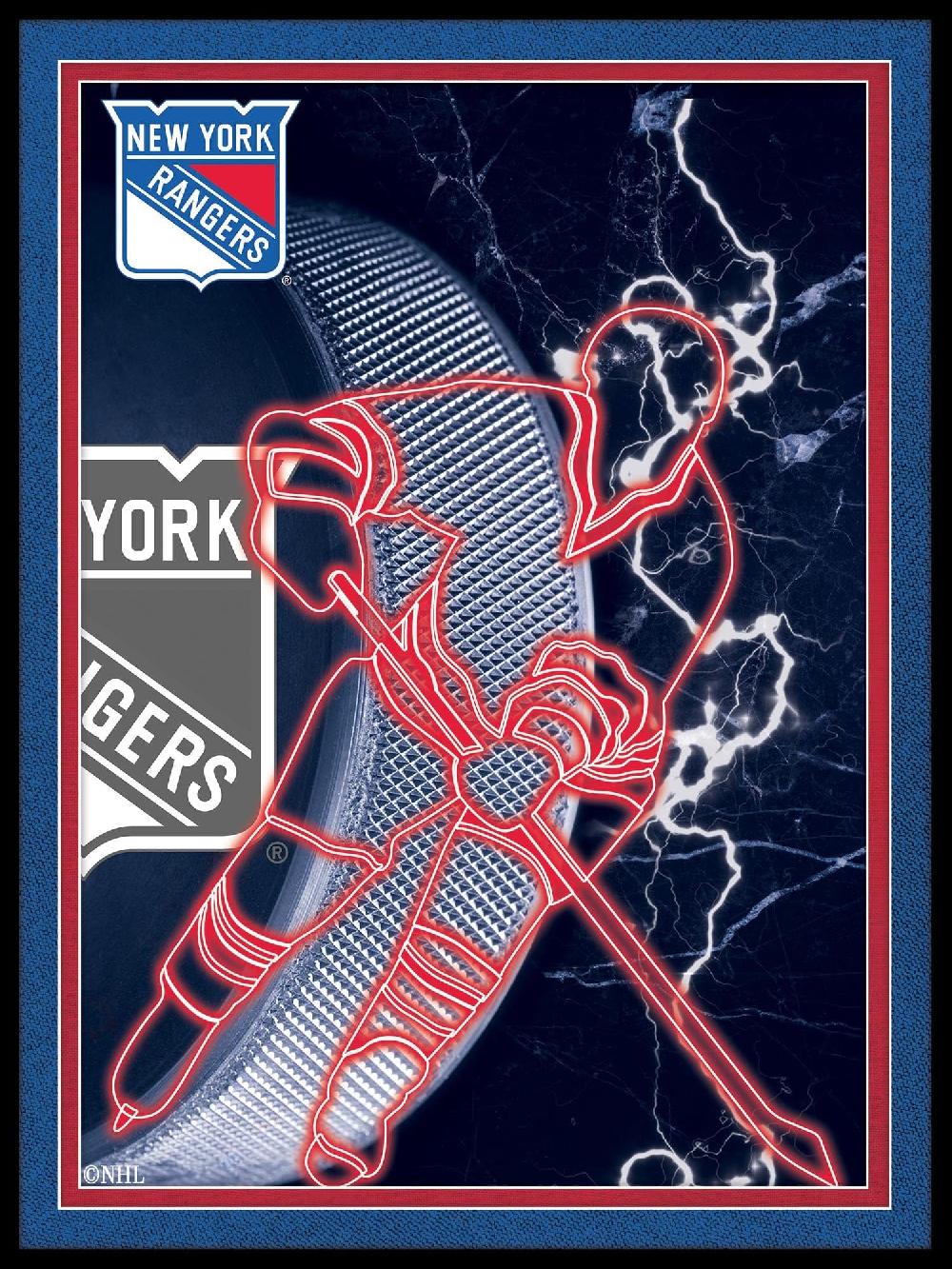 fan creations New York Rangers Neon Player 12x16