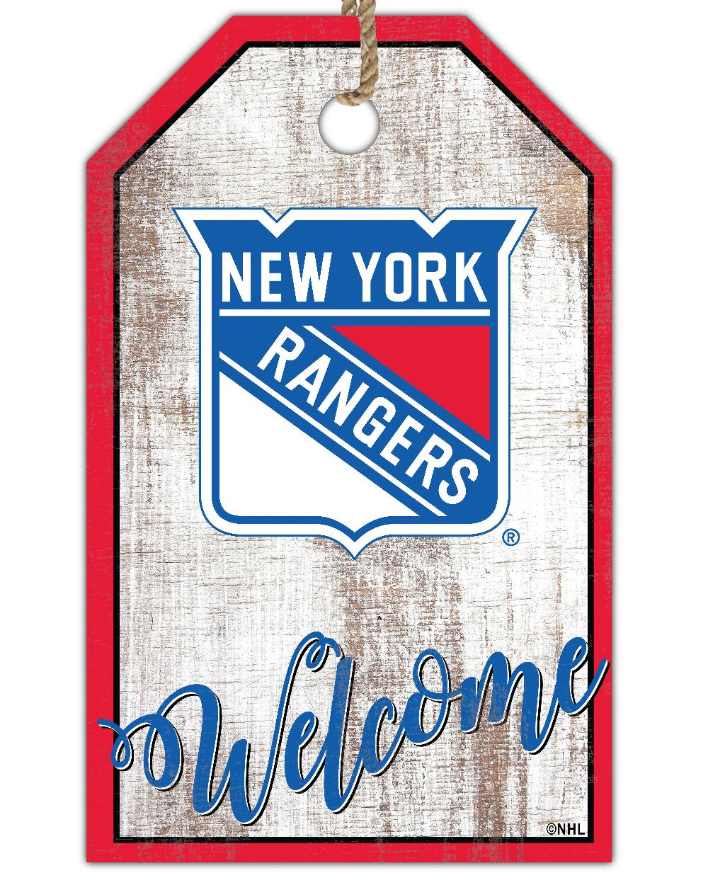 fan creations New York Rangers Welcome 11x19 Tag