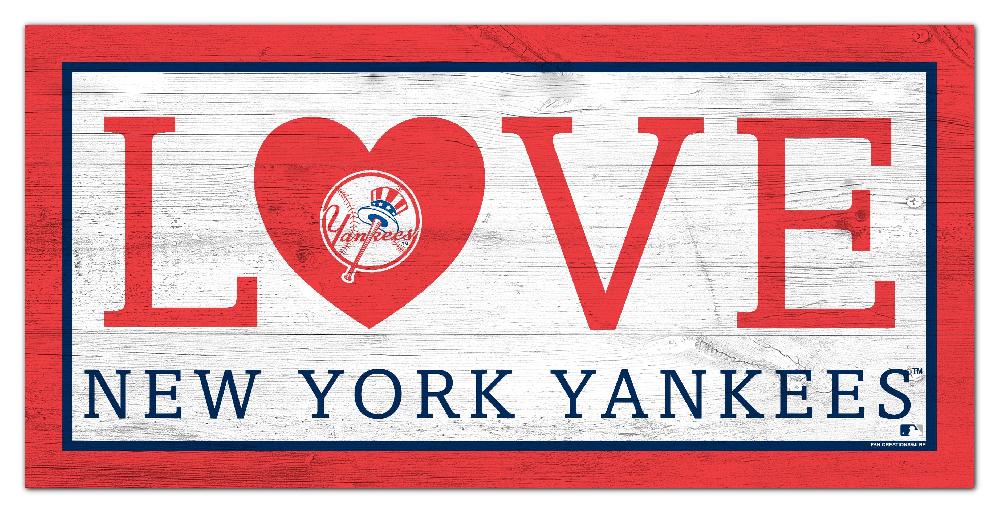 fan creations New York Yankees Love 6x12 Sign