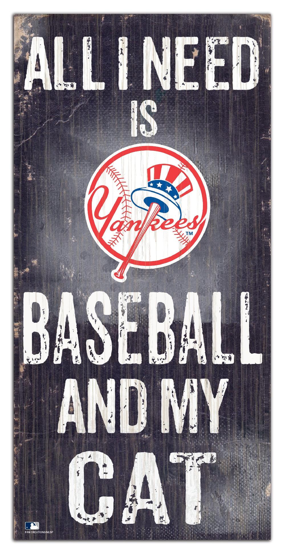fan creations New York Yankees My Cat 6x12 Sign