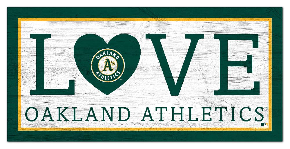 fan creations Oakland Athletics Love 6x12 Sign