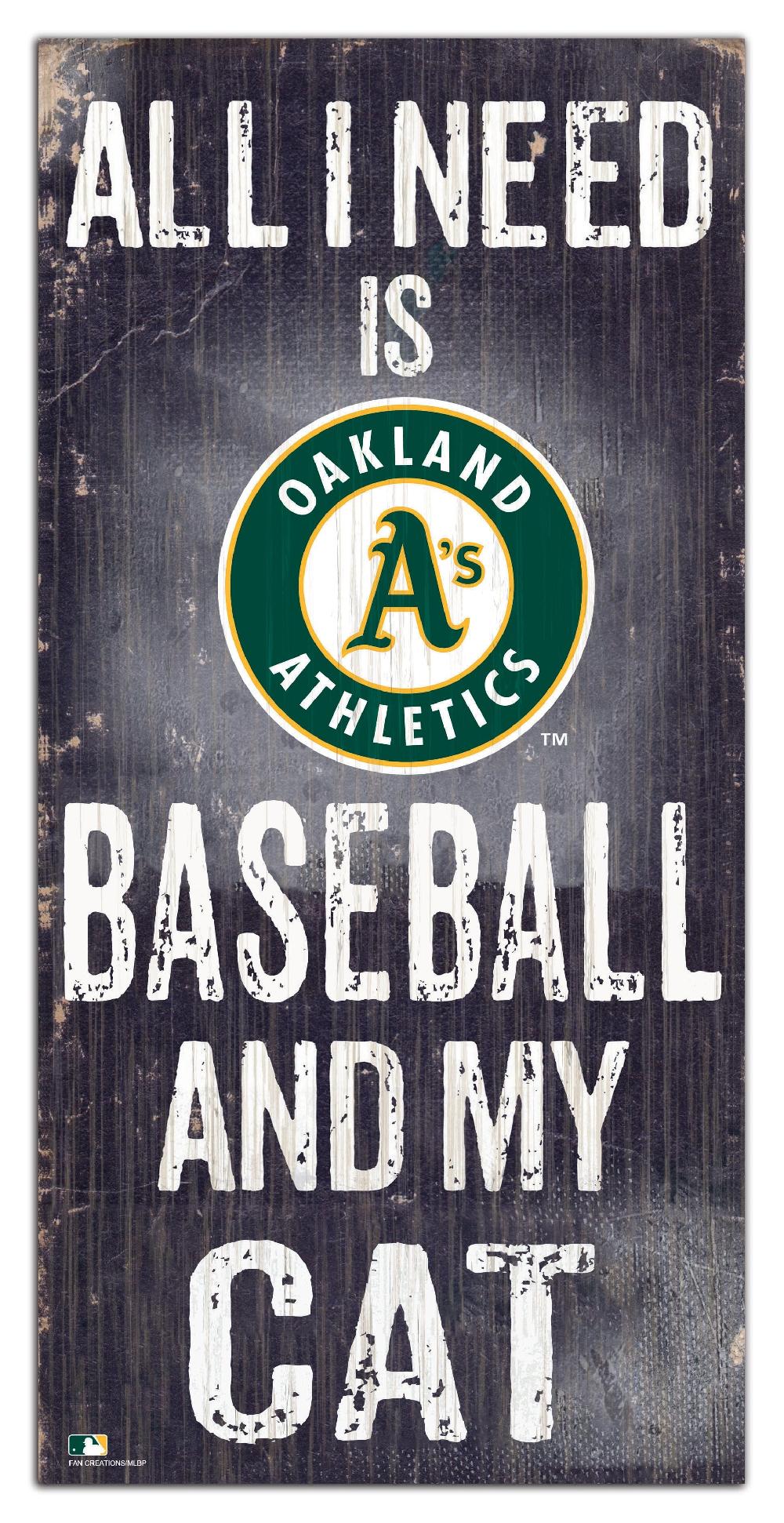 fan creations Oakland Athletics My Cat 6x12 Sign