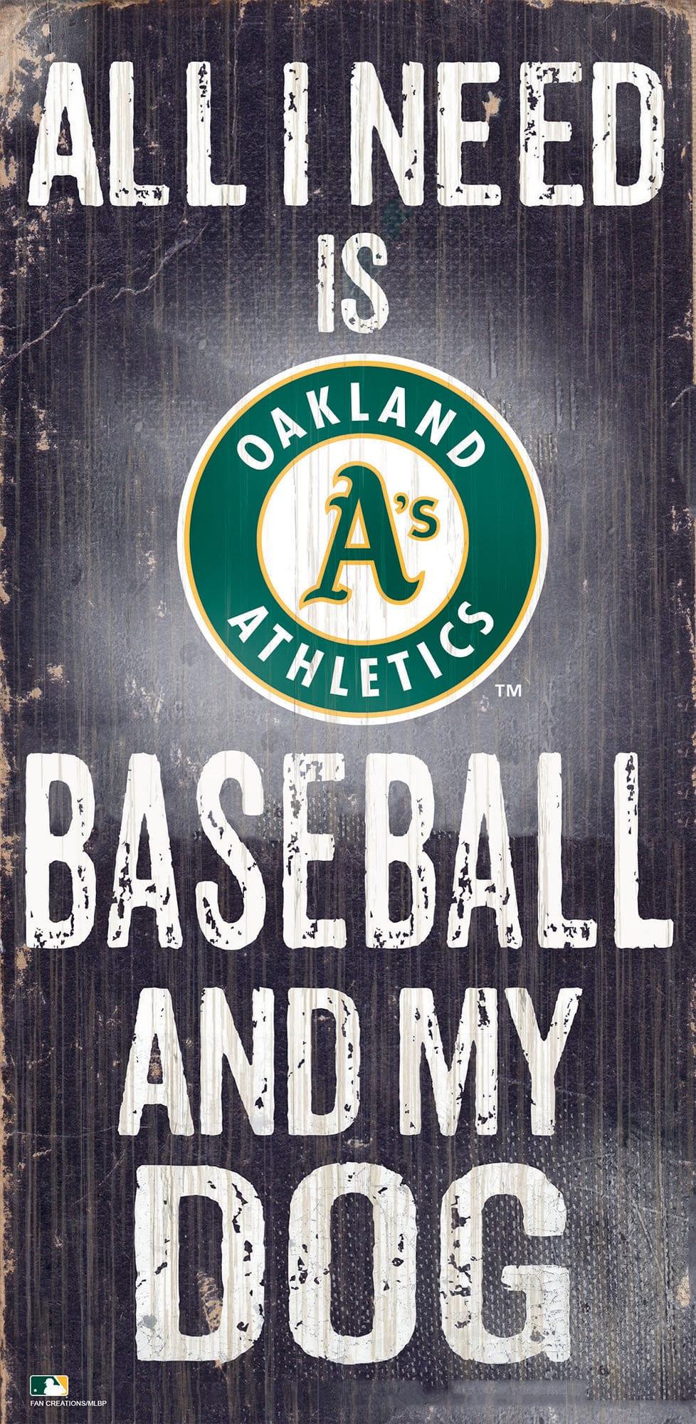 fan creations Oakland Athletics My Dog 6x12 Sign