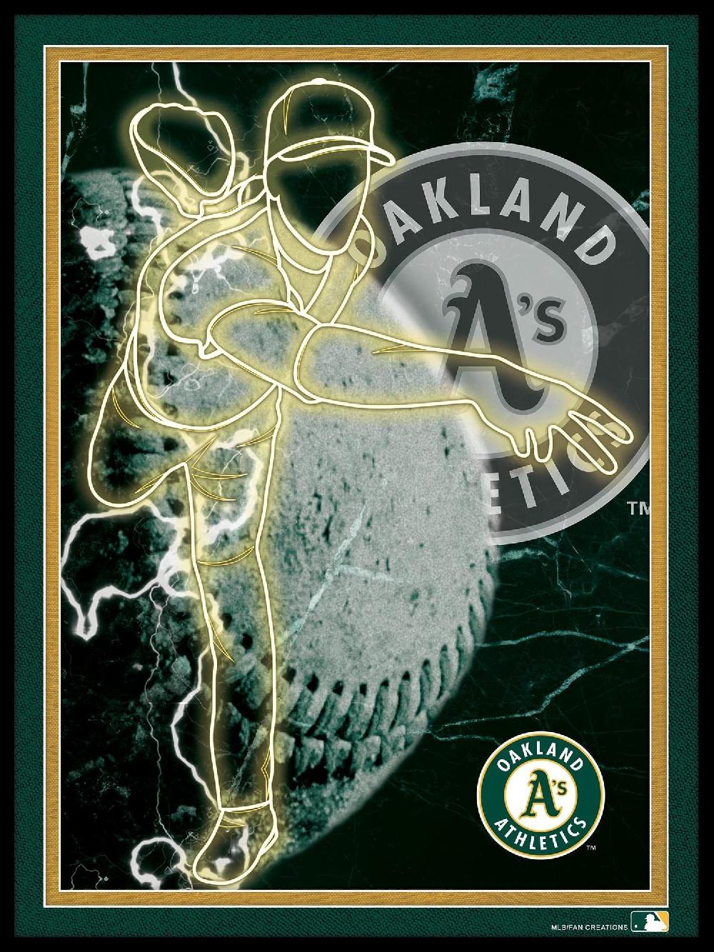 fan creations Oakland Athletics Neon Player 12x16