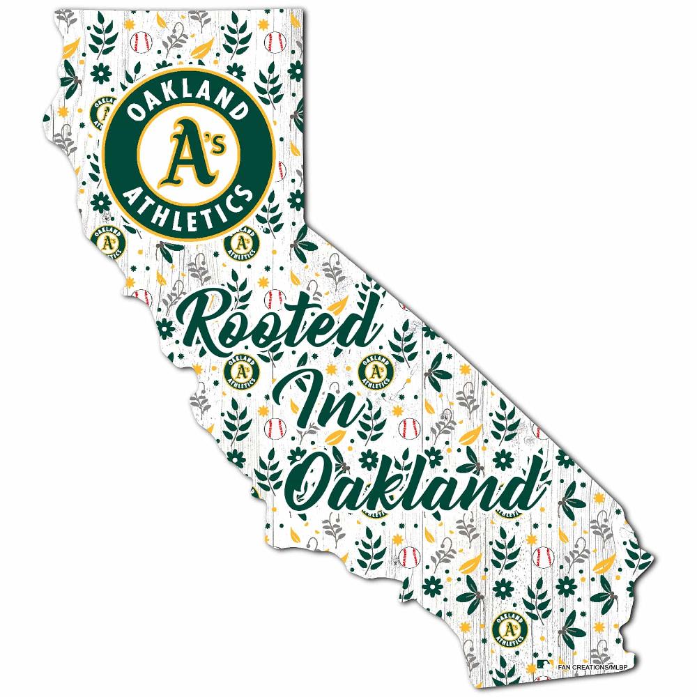 fan creations Oakland Athletics State Sign 24in