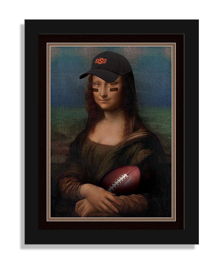 fan creations Oklahoma State Mona Lisa Fan 12x16