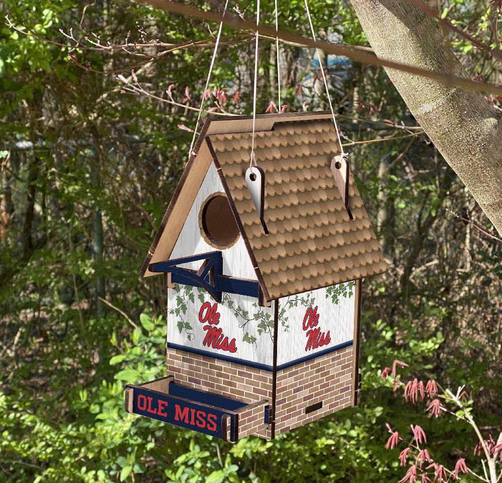 fan creations Ole Miss Bird House Unassembled