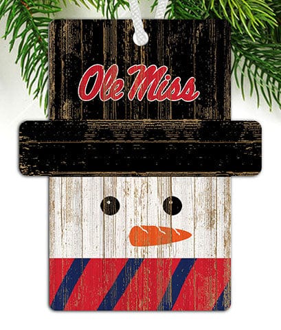 fan creations Ole Miss Snowman Ornament