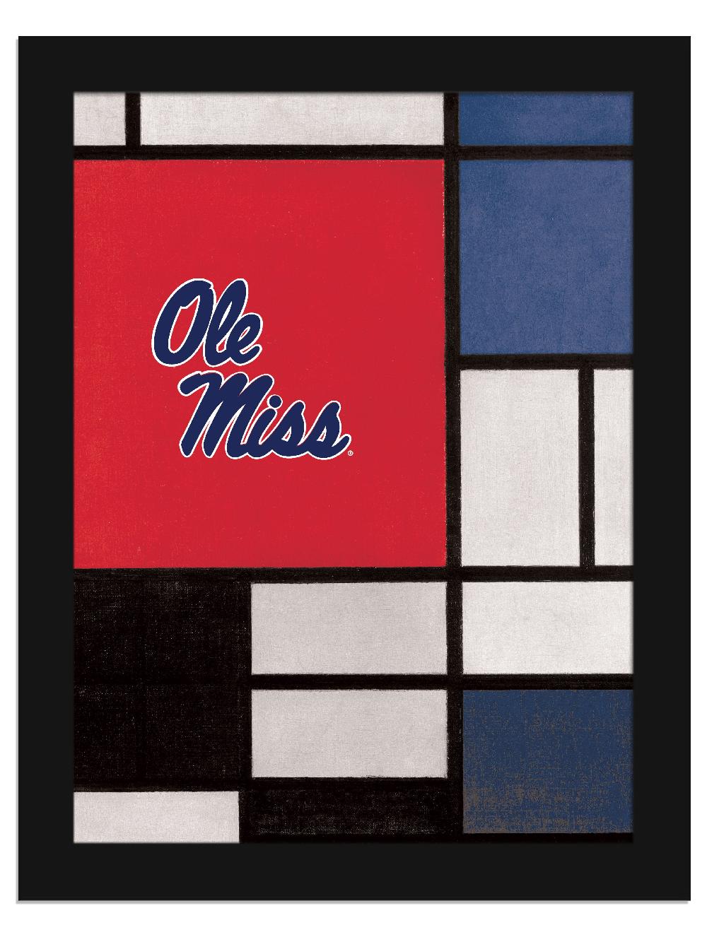 fan creations Ole Miss Team Composition 12x16