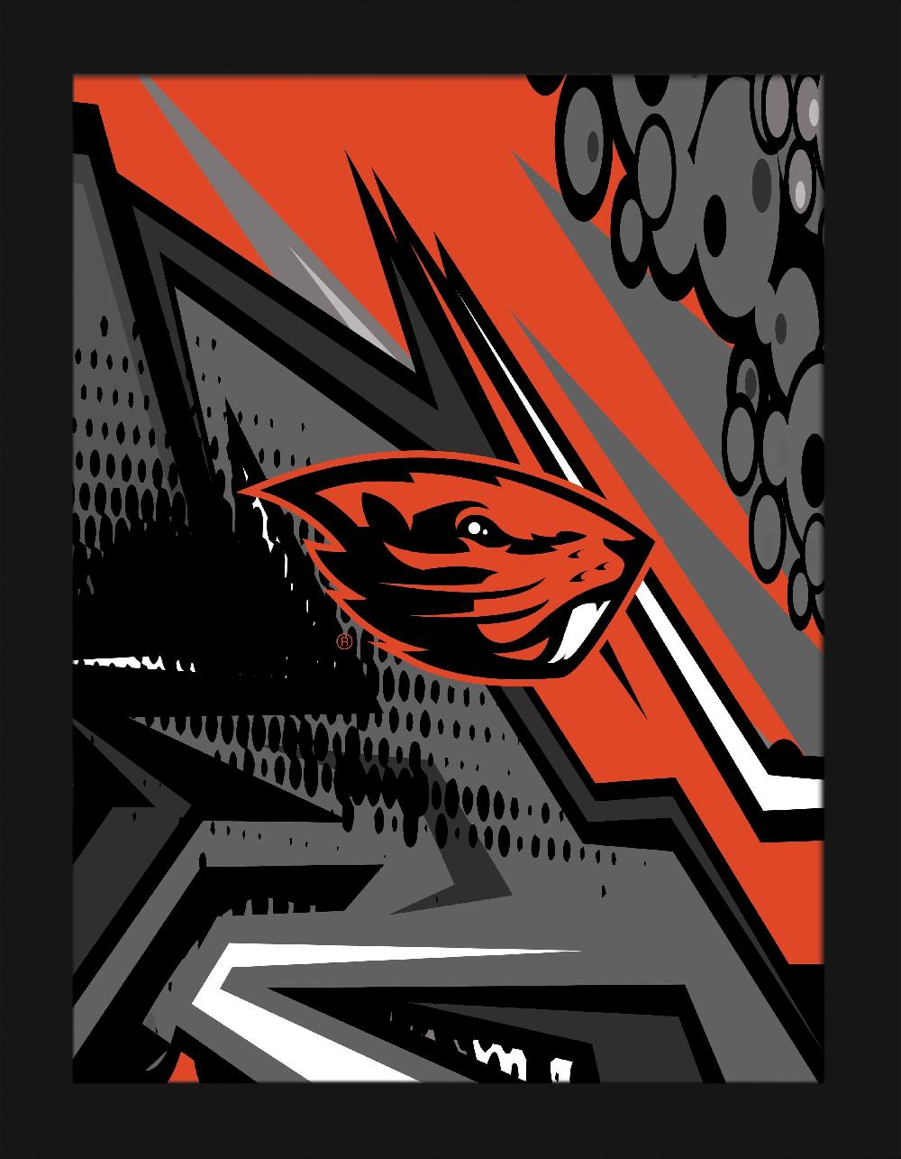 Fan Creations Oregon State Team Comic 12x16