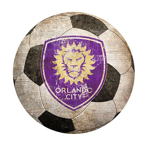 fan creations Orlando City 12" Soccer Shaped Sign