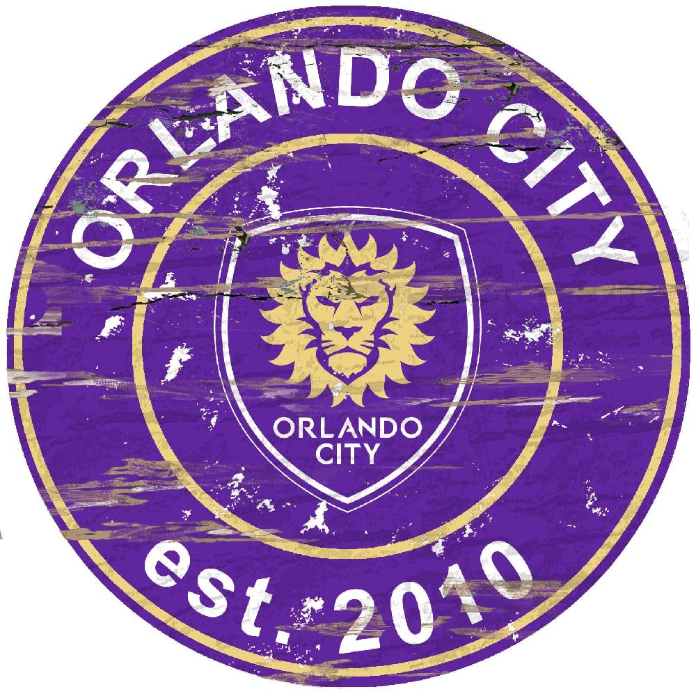 fan creations Orlando City Distressed 24" Circle