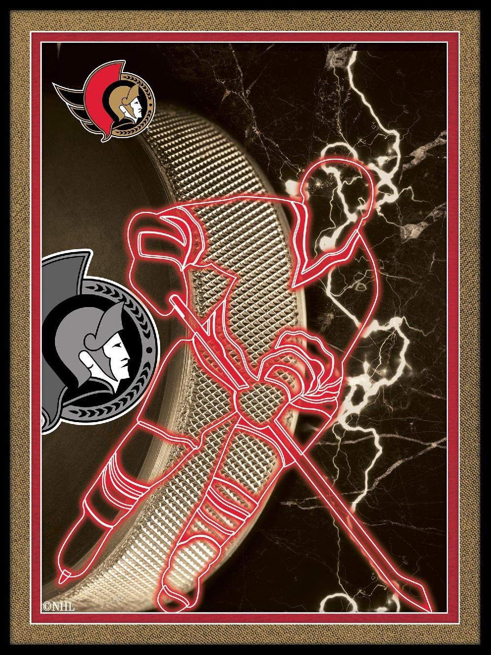 fan creations Ottawa Senators Neon Player 12x16