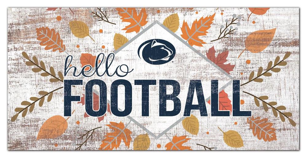 fan creations Penn State Hello Football 6x12