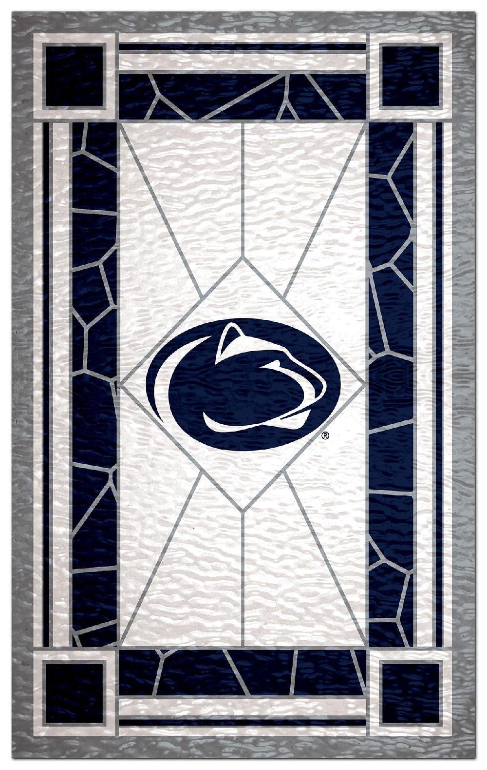 fan creations Penn State Stained Glass 11x19