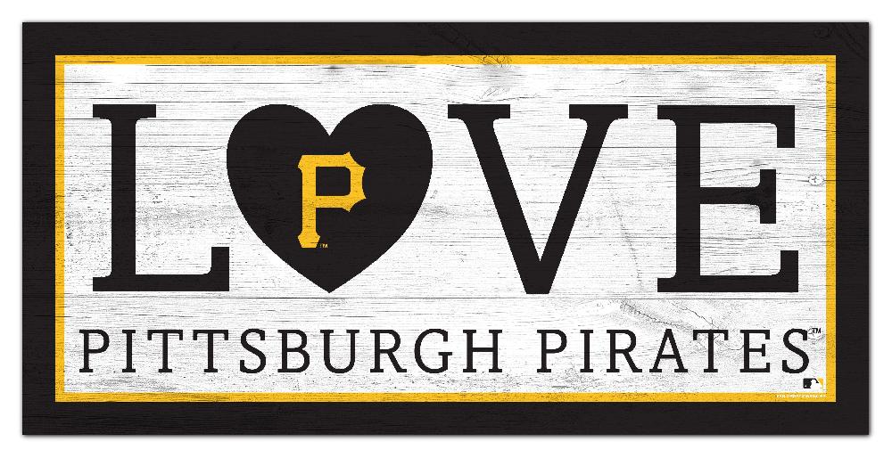 fan creations Pittsburgh Pirates Love 6x12 Sign