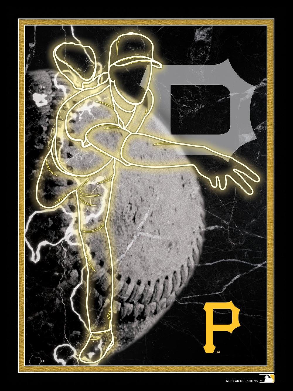 fan creations Pittsburgh Pirates Neon Player 12x16