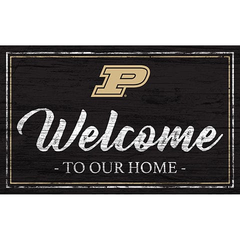 fan creations Purdue Team Color Welcome 11x19 Sign