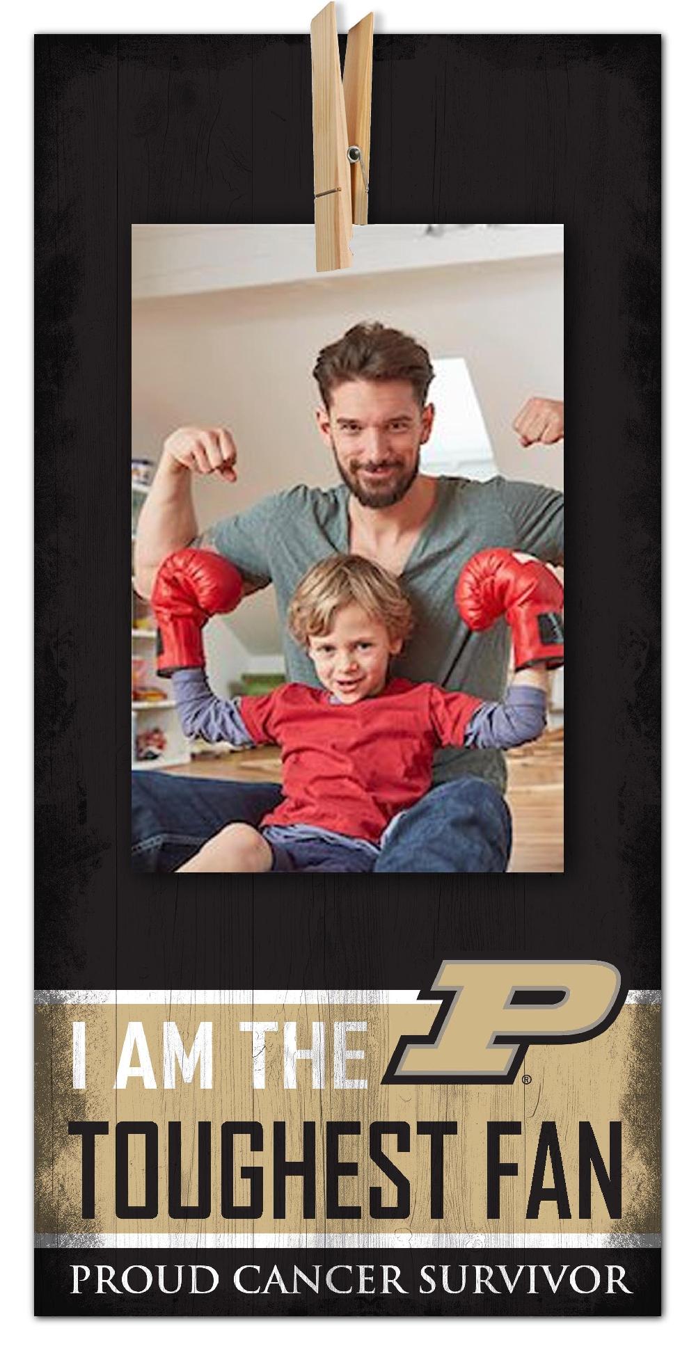 fan creations Purdue Toughest Fan Clothespin 6x12