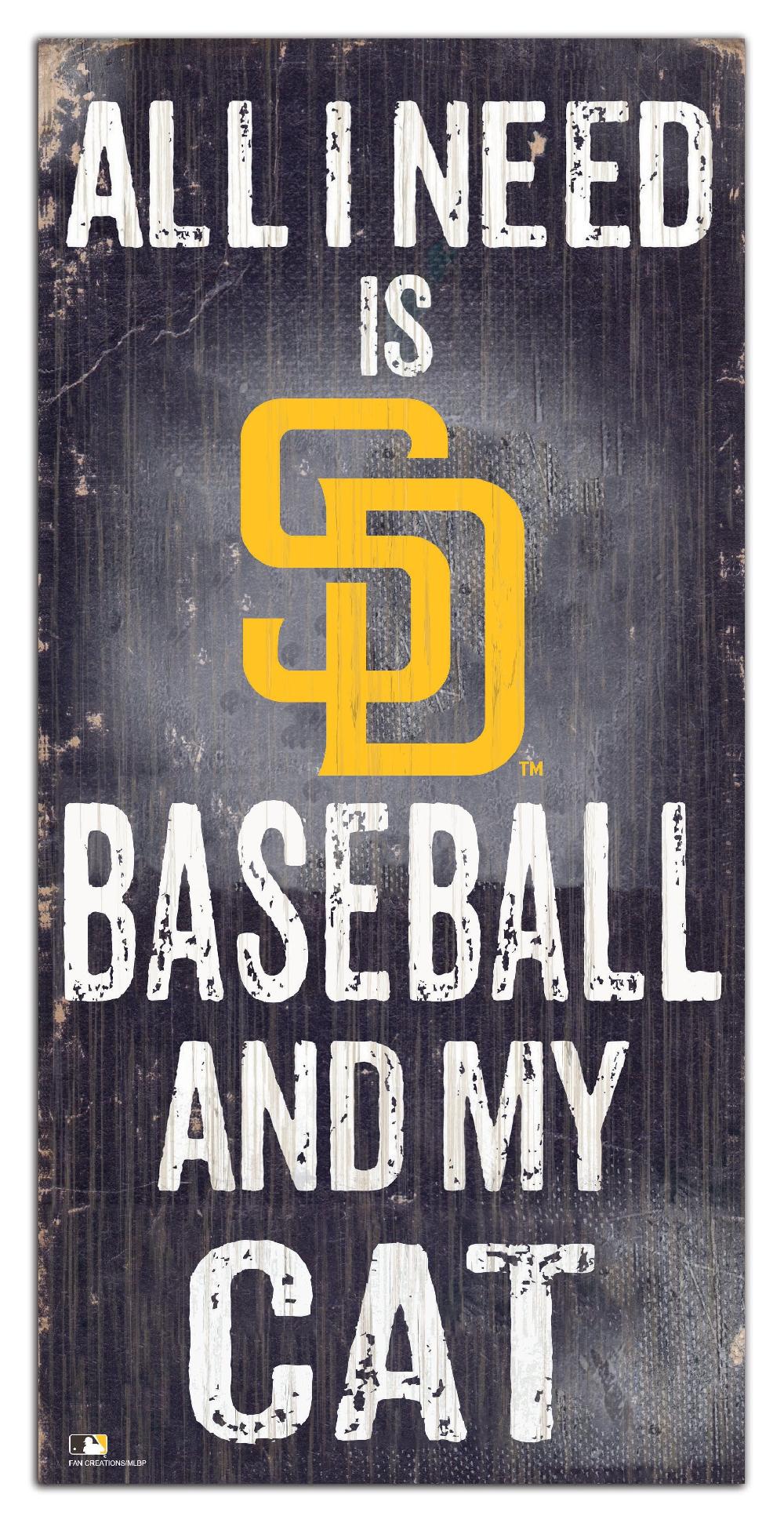 fan creations San Diego Padres My Cat 6x12 Sign