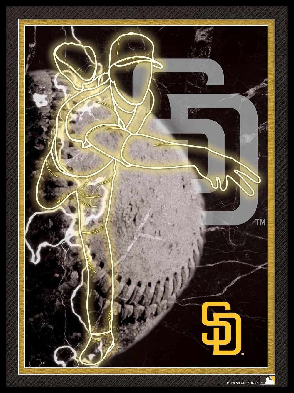 fan creations San Diego Padres Neon Player 12x16