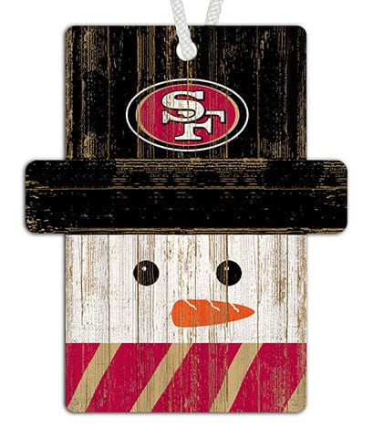 fan creations San Francisco 49ers Snowman Ornament