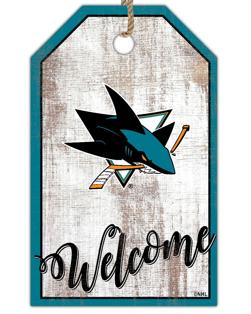 fan creations San Jose Sharks Welcome 11x19 Tag