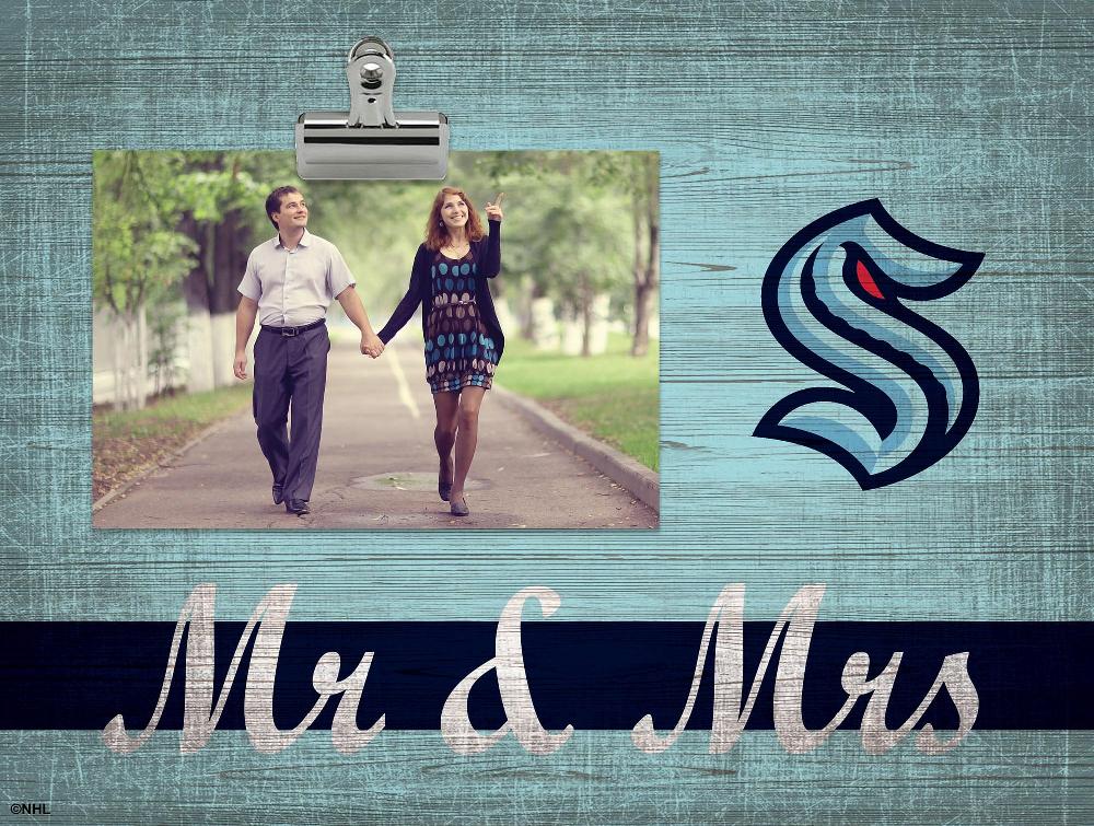 fan creations Seattle Kraken Mr & Mrs Clip Frame