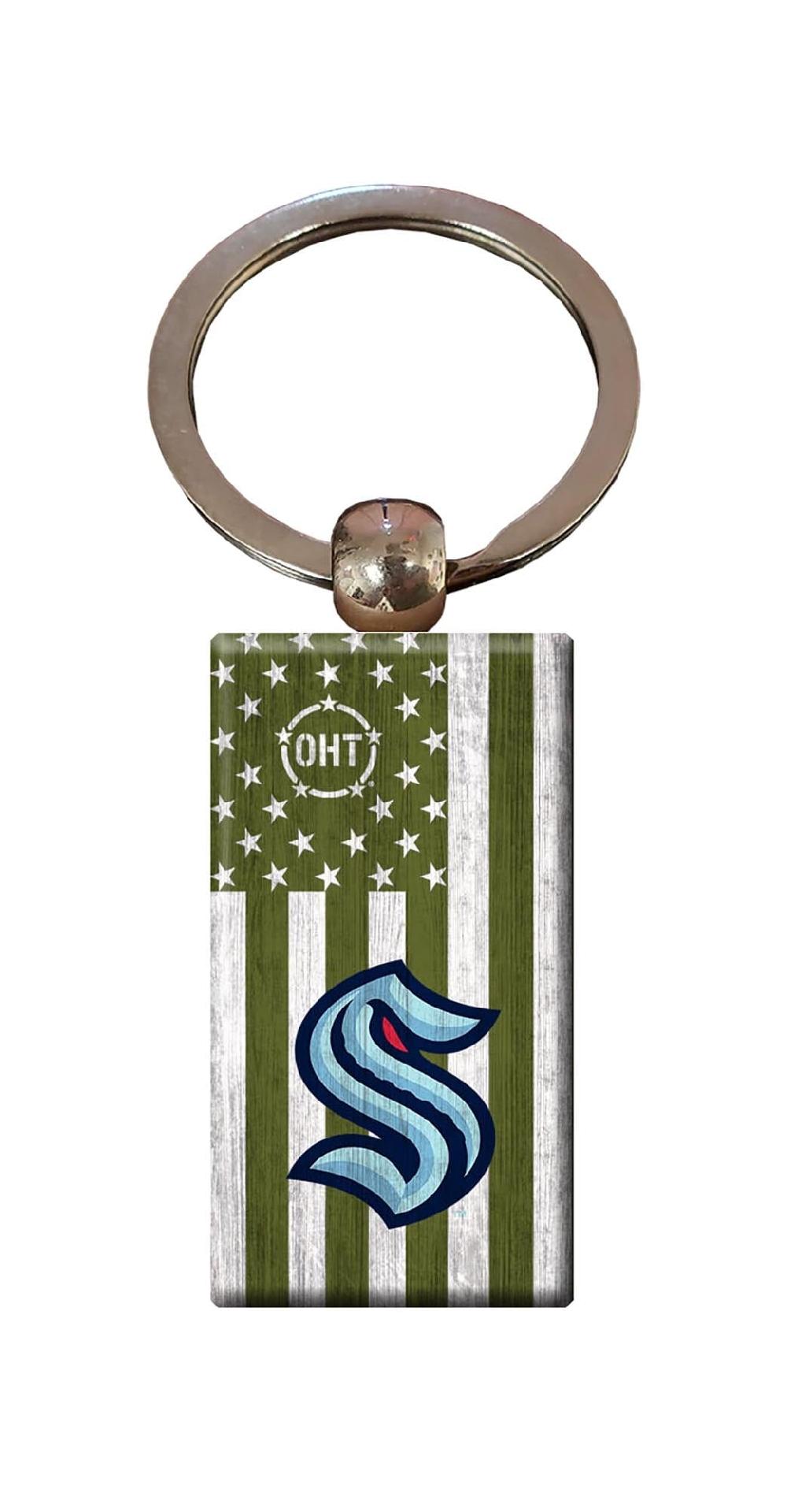 fan creations Seattle Kraken OHT Flag Keychain