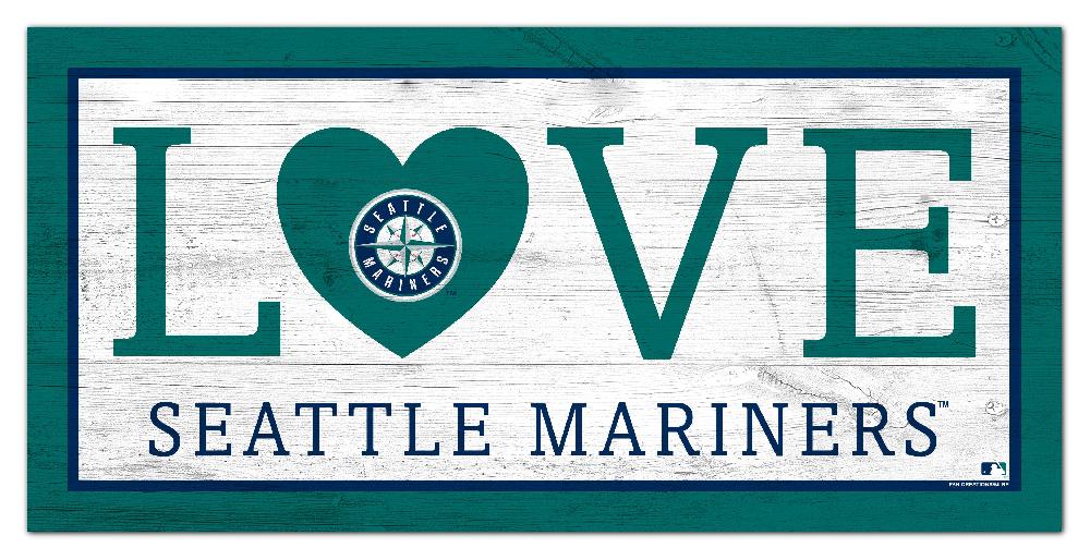 fan creations Seattle Mariners Love 6x12 Sign
