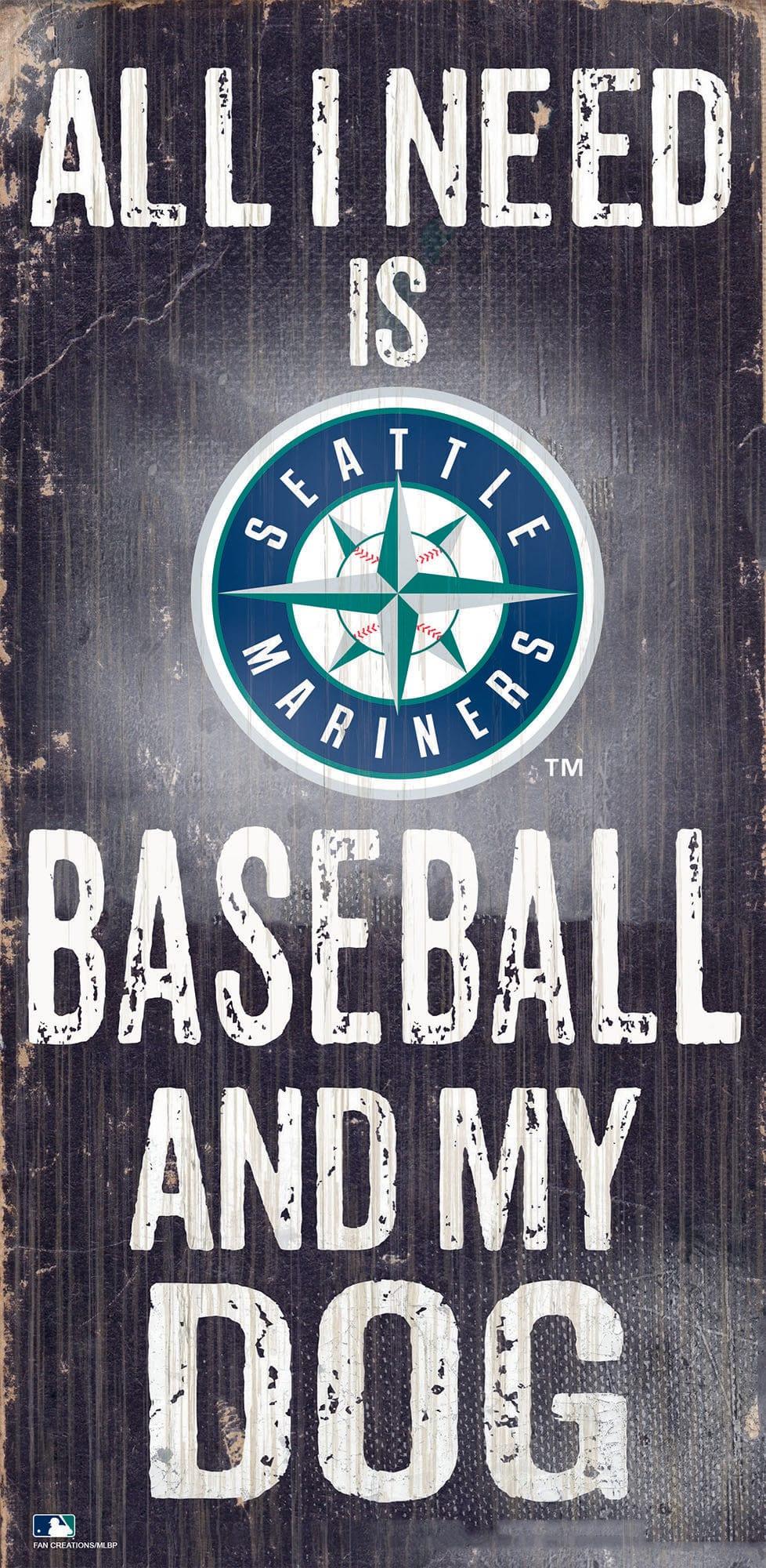 fan creations Seattle Mariners My Dog 6x12 Sign