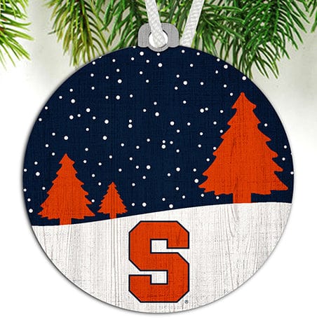 fan creations Syracuse Snow Scene Ornament