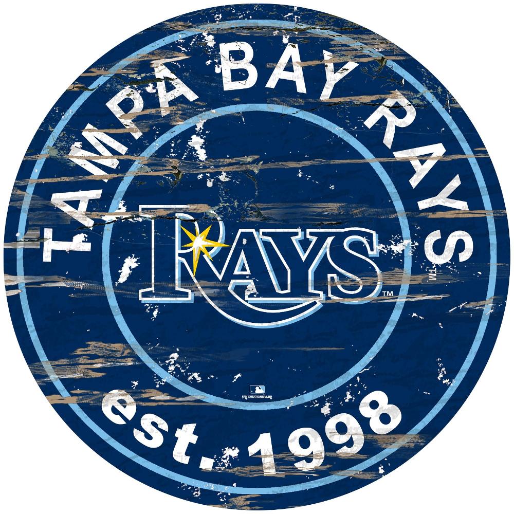 fan creations Tampa Bay Rays Distressed 24" Circle