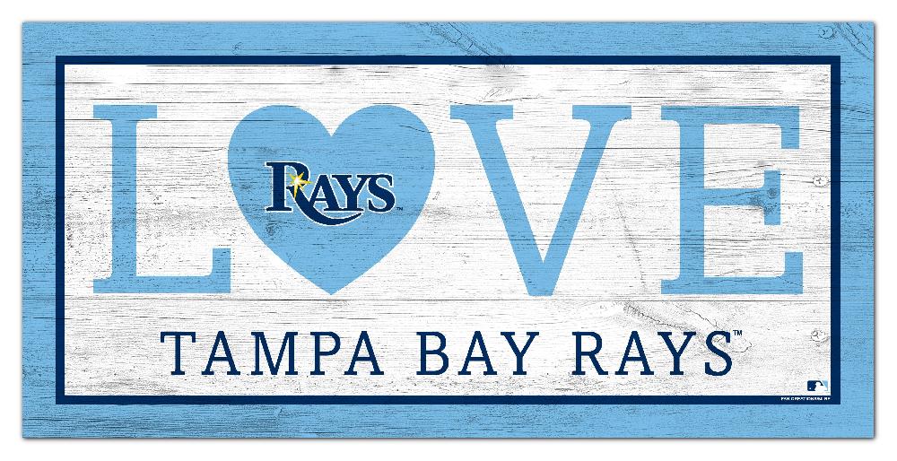 fan creations Tampa Bay Rays Love 6x12 Sign