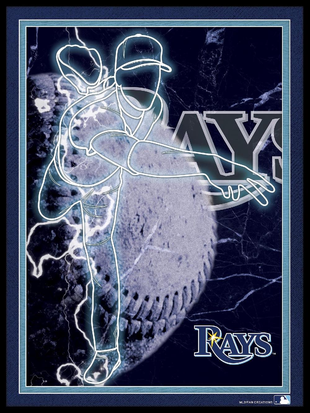 fan creations Tampa Bay Rays Neon Player 12x16