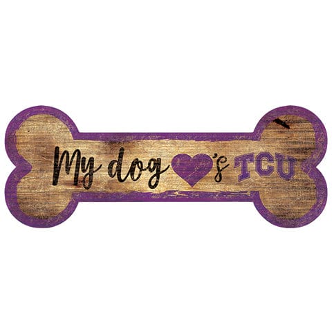 fan creations TCU Dog Bone Sign