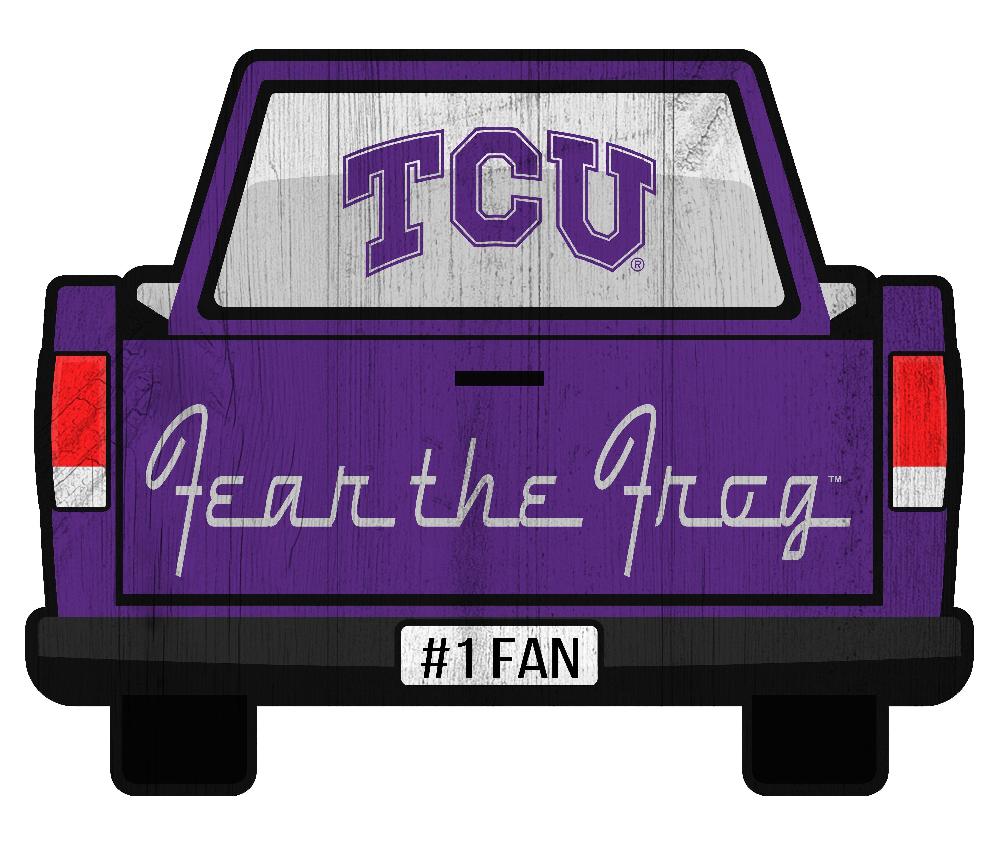 fan creations TCU Slogan Truck Back Vintage 12in