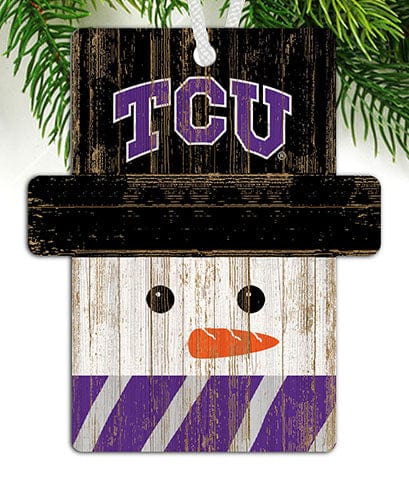 fan creations TCU Snowman Ornament